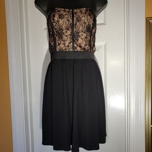 ELLE Size14 Black lace top dress
